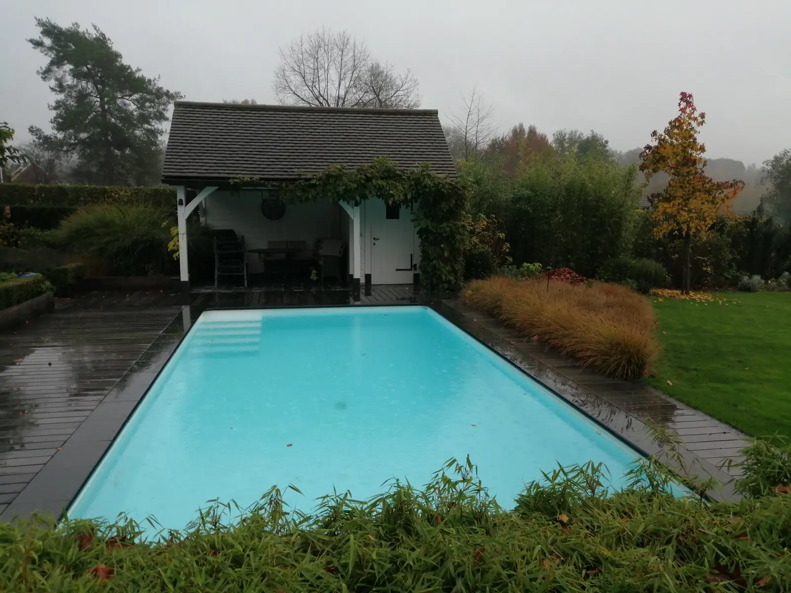 Zwembad in Overijse, met poolhouse en houten vlonder (foto 2 van 3)