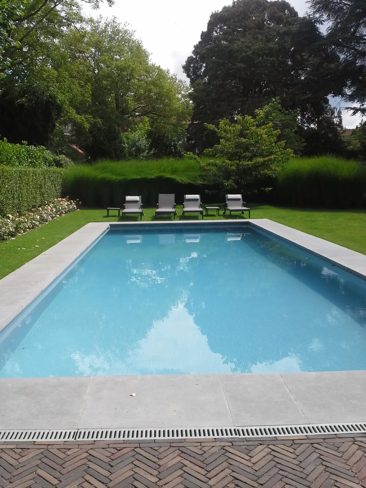 Strak zwembad in een grote tuin (foto 4 van 5)